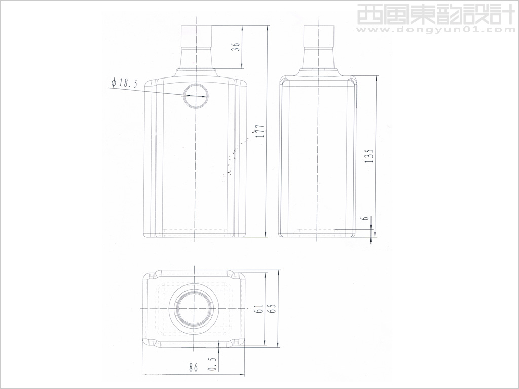 京衛(wèi)藥業(yè)本草修真藥酒瓶型設(shè)計(jì)線稿圖