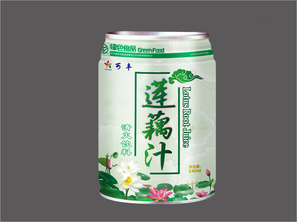 揚州華貴食品有限公司蓮藕汁清火飲料包裝設(shè)計