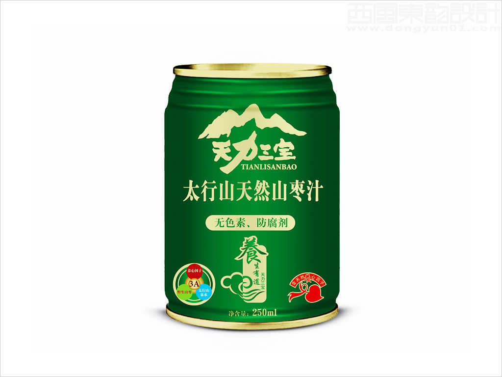 河北邢州棗業(yè)有限公司天力三寶山棗汁包裝設(shè)計---綠色版