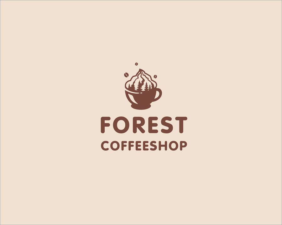 Forest 咖啡店商標(biāo)設(shè)計