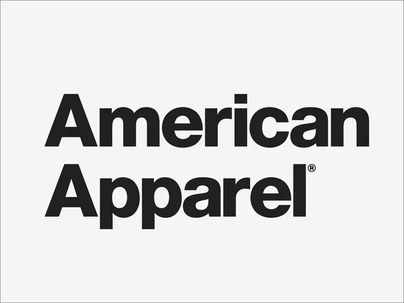 American Apparel logo設(shè)計(jì)中的 - Helvetica Black字體