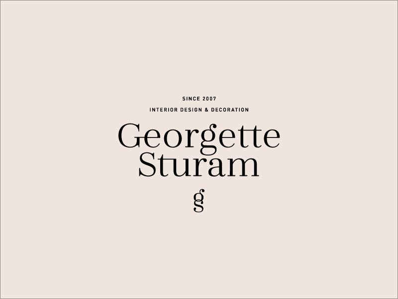 Georgette Sturam 室內(nèi)環(huán)藝設(shè)計(jì)公司logo設(shè)計(jì)