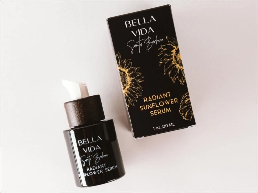 貝拉維達(dá)Bella Vida化妝品包裝設(shè)計(jì)之向日葵精華液包裝設(shè)計(jì)