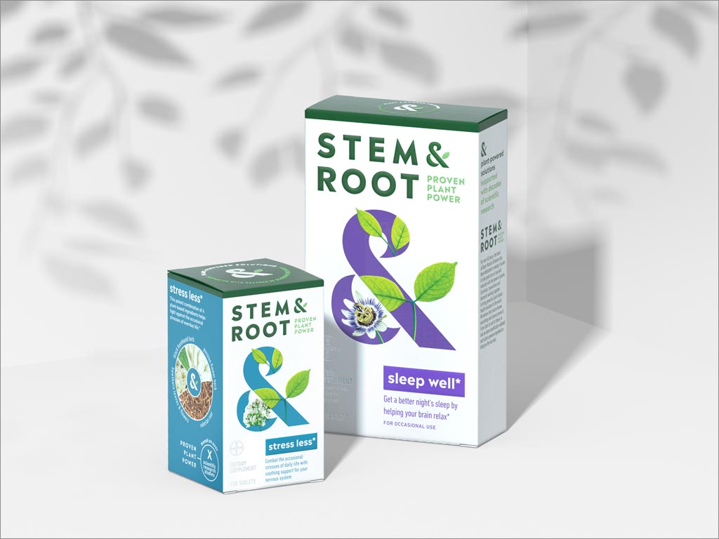 Stem＆Root天然保健品logo包裝設計