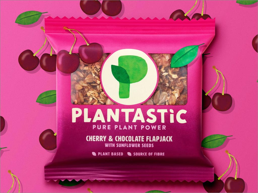 英國Plantastic櫻桃味休閑食品包裝袋設(shè)計