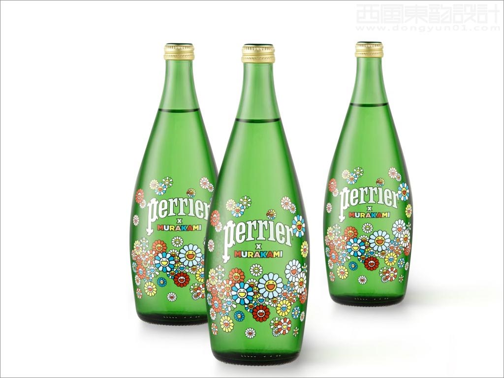 法國Perrier與日本藝術家村上隆合作蘇打水包裝設計