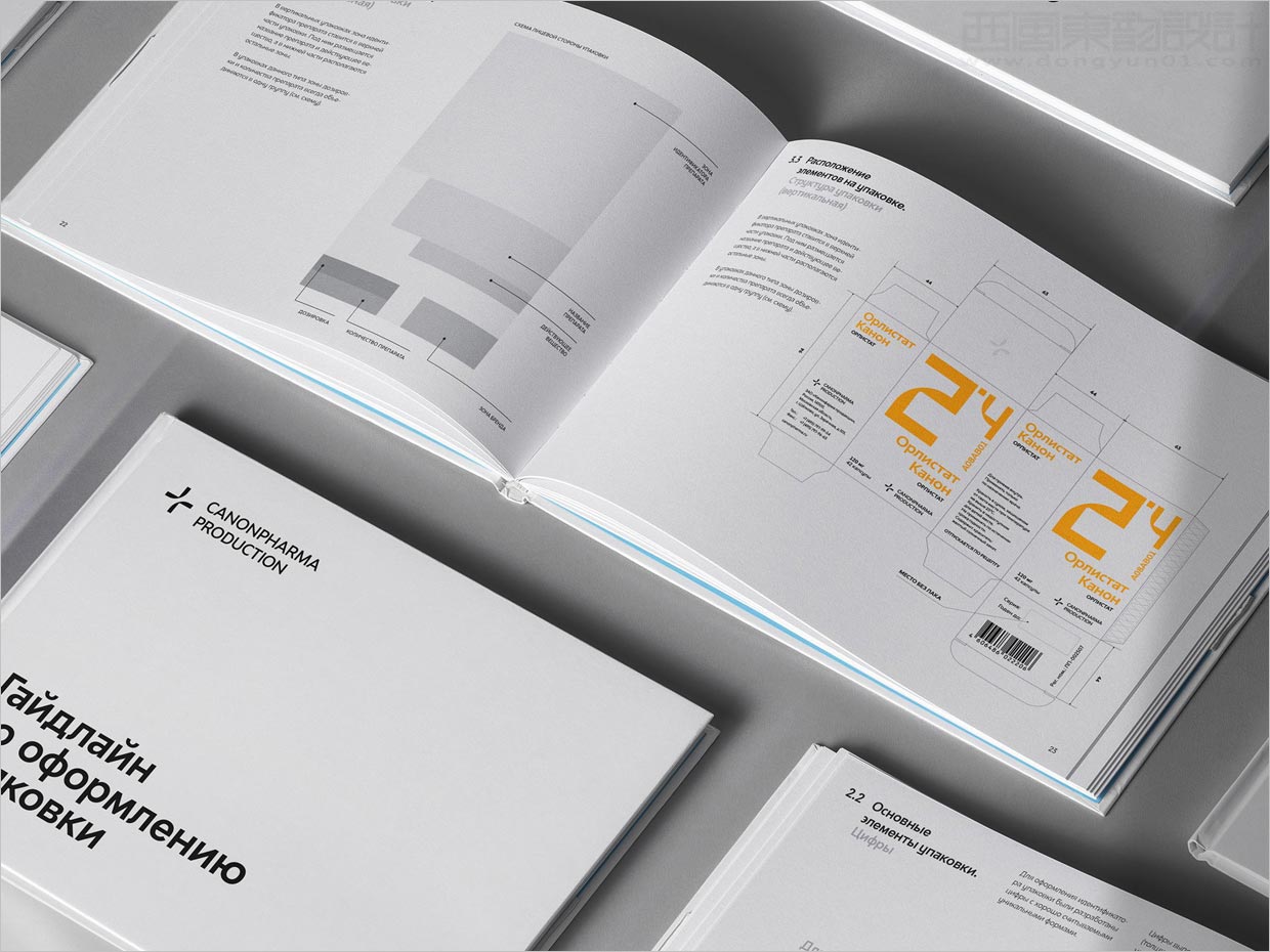 俄羅斯Canonpharma系列藥品包裝設(shè)計規(guī)范手冊內(nèi)頁
