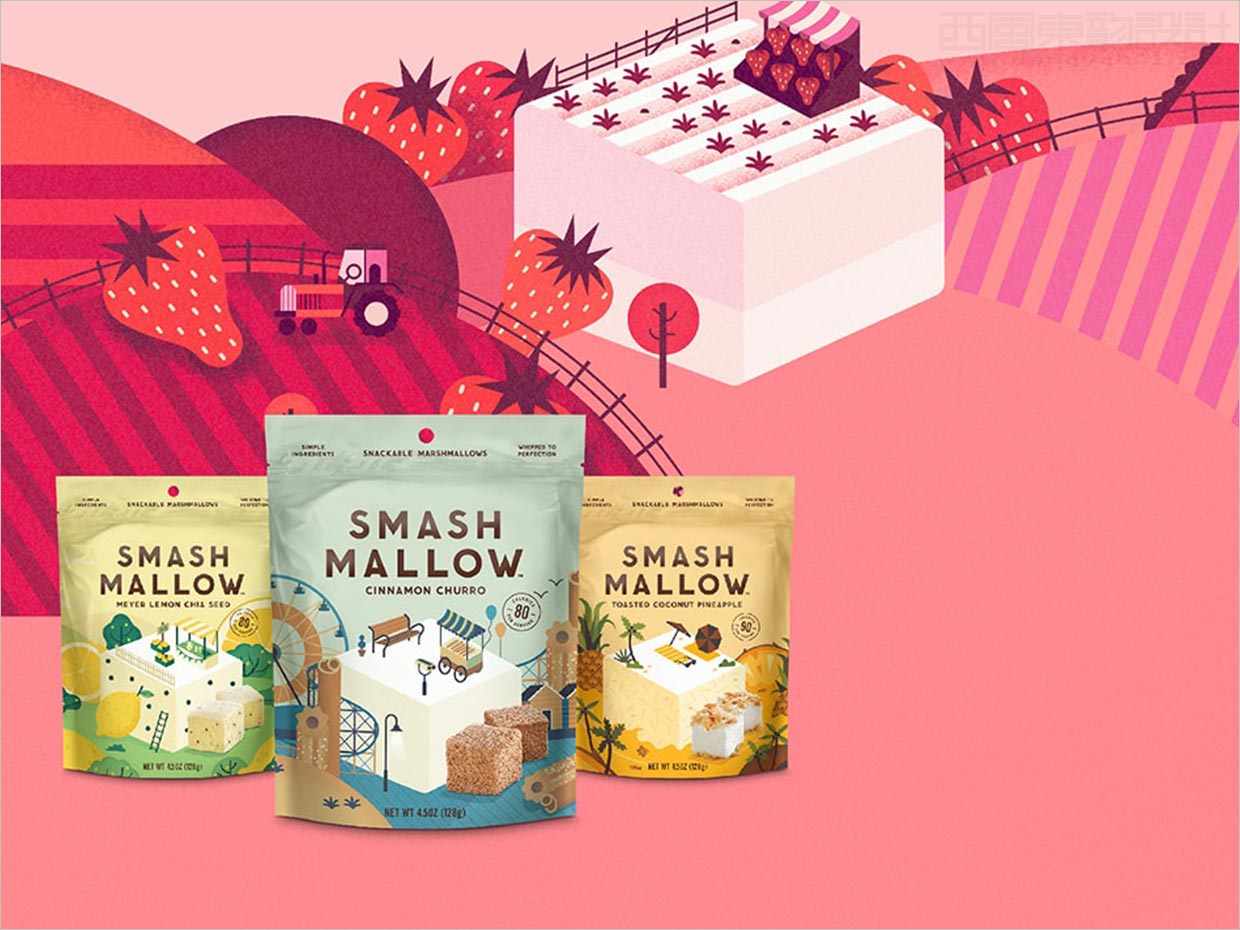 英國Smashmallow棉花糖休閑食品包裝設計