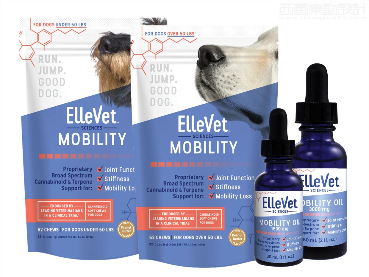 美國(guó)ElleVet Sciences寵物貓狗保健品包裝設(shè)計(jì)