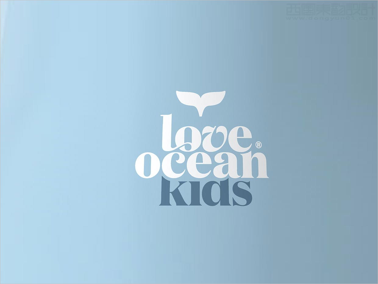 獨特的Love Ocean兒童沐浴護膚日化用品logo設(shè)計