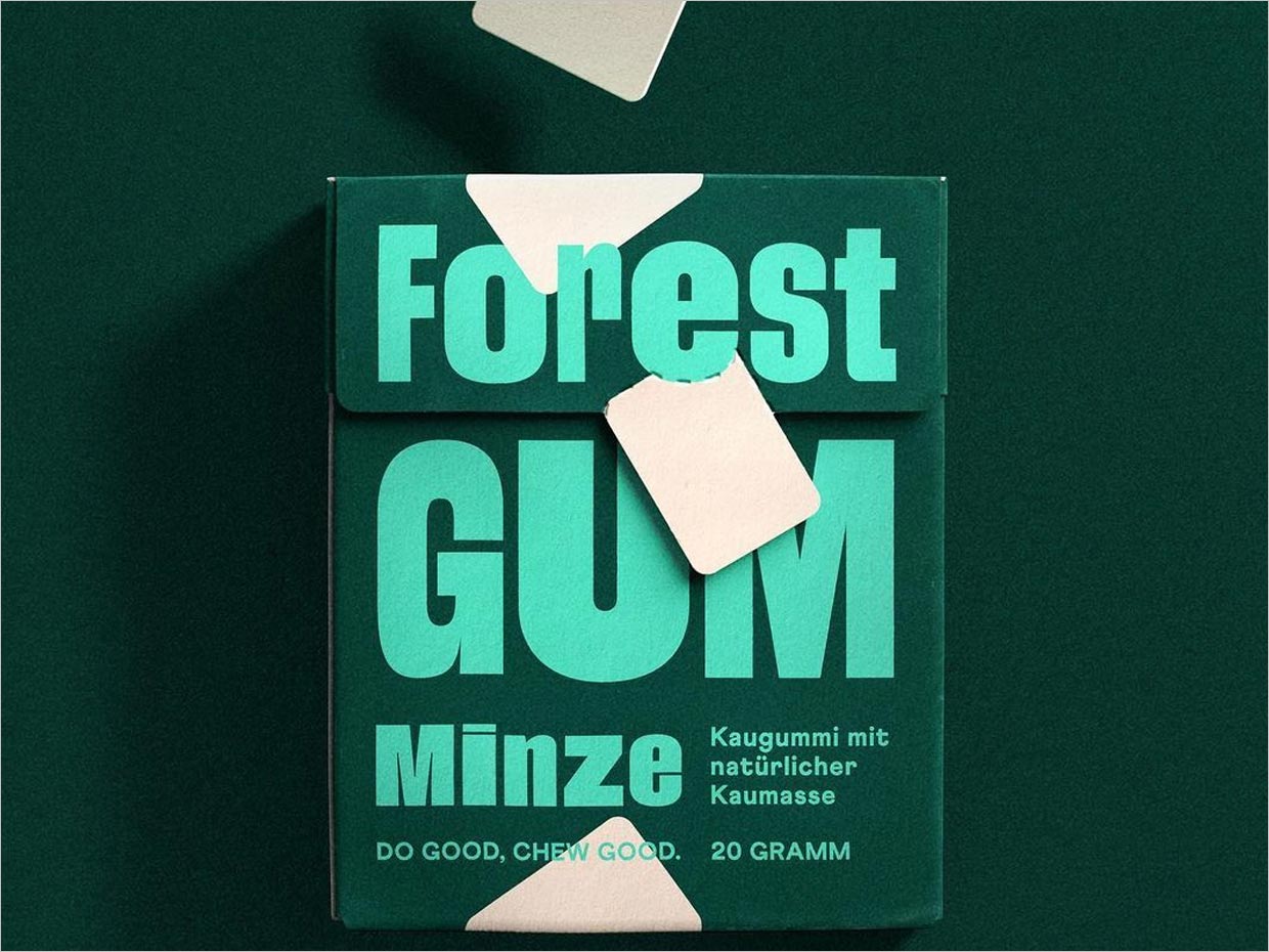 德國Forest Gum天然口香糖包裝設計之實物照片