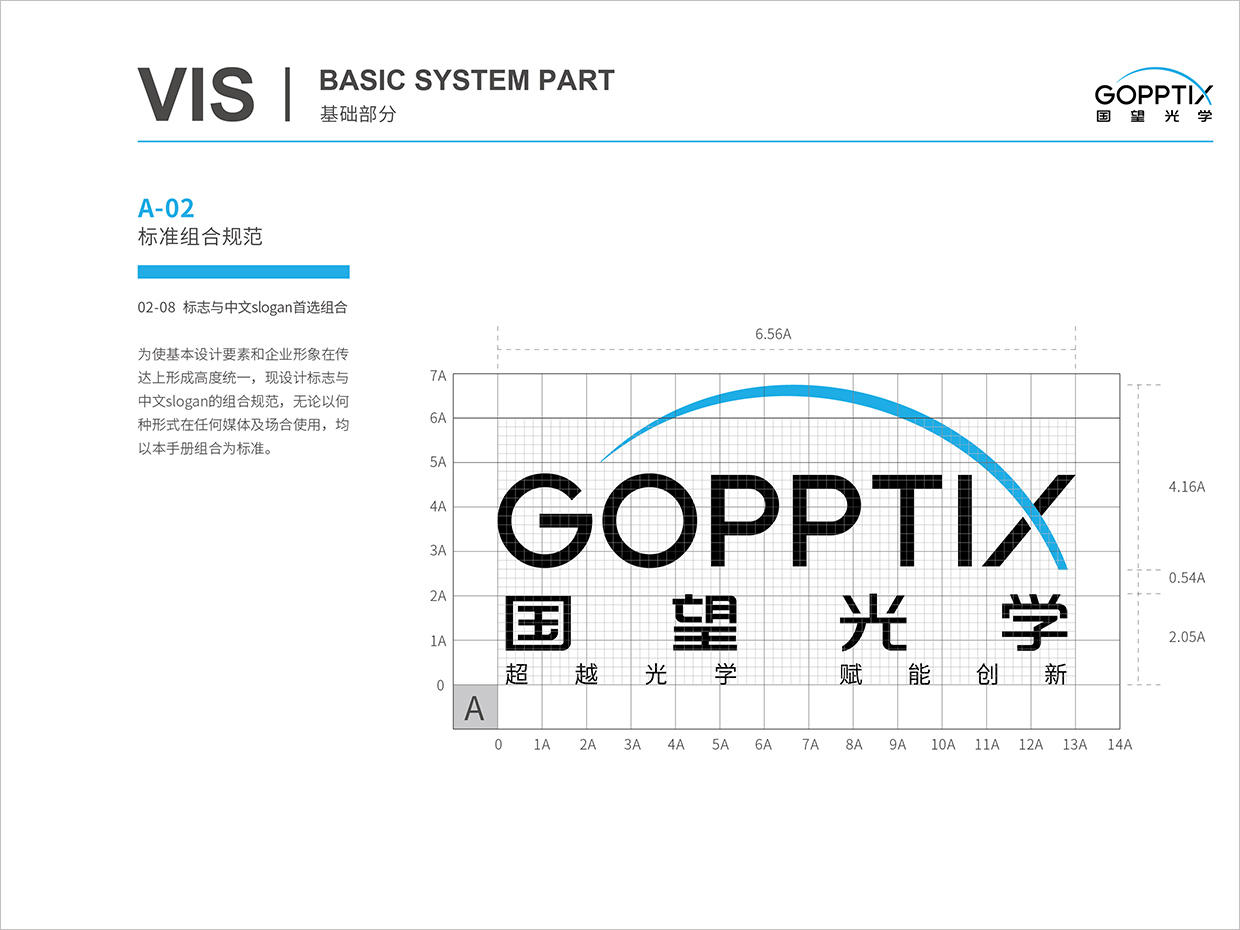 北京國望光學科技公司全案VI設計之標準組合規(guī)范